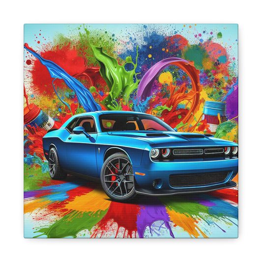 Dodge Challenger Wall Art, Car Canva Painting, Unique Home Decor, Automotive Art, Muscle Car Enthusiast Gift, Modern Bedroom Office Decor