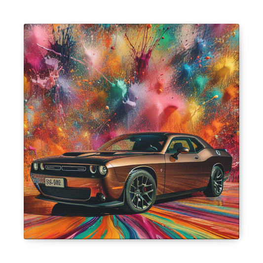 Dodge Challenger Wall Art, Car Themed Canva Painting, Perfect for Man Cave, Automotive Decor, Unique Gift for Car Lovers and Enthusiasts