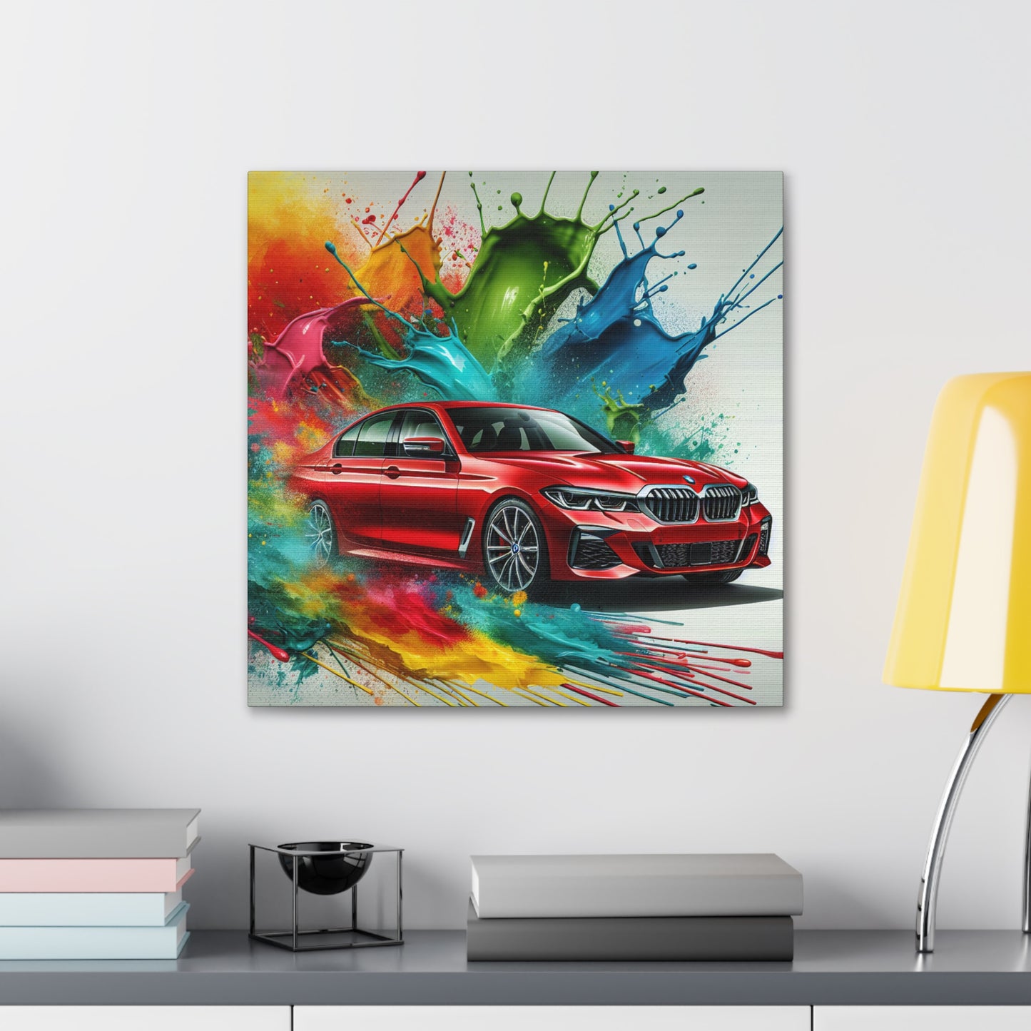 BMW Luxury Car Canva Painting - Wall Art for Car Lovers - Modern Home Office Decor - Auto Enthusiasts Gift Idea - Unique Man Cave Item