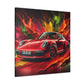 Porsche 911 Wall Art Canva Painting - Perfect for Living Room Decor, Car Enthusiasts, and Gift, Classic Sports Car Print