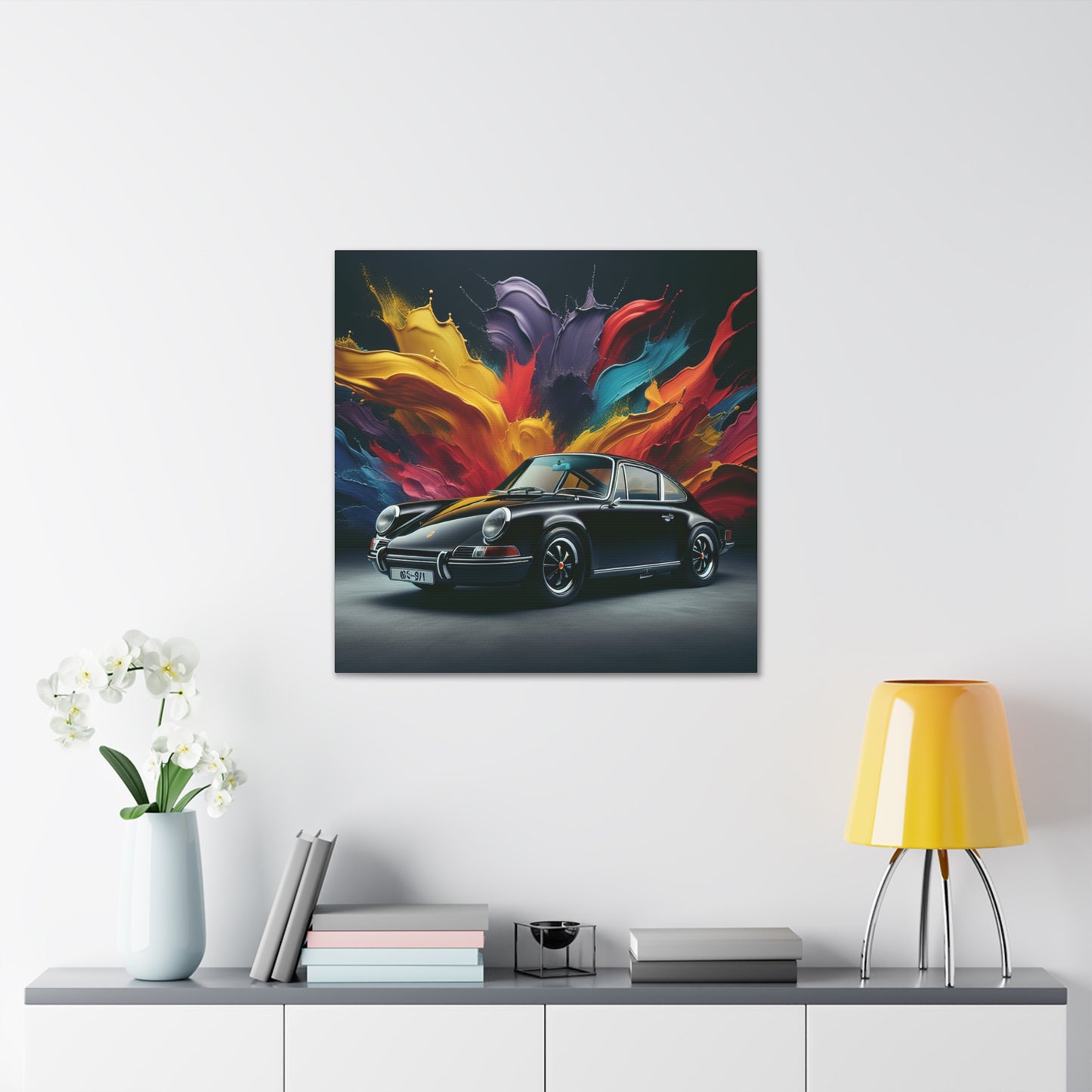 Porsche 911 Canva Painting - Luxury Handmade Art, Wall Decor for Car Enthusiasts, Home and Office Decoration, Perfect Gift Idea