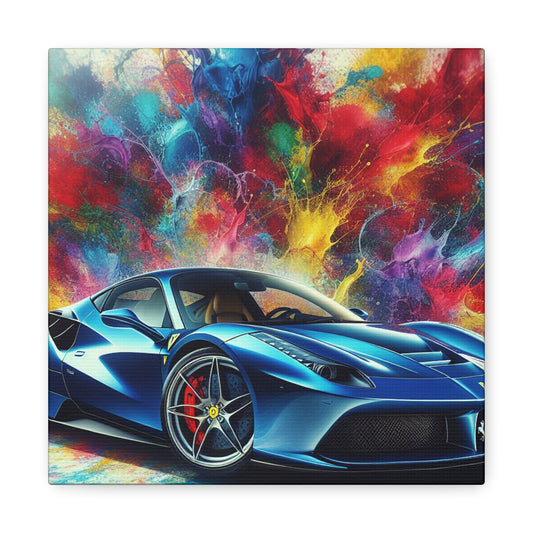 Luxury Ferrari Canva Painting - Unique Classic Car Artwork, Premium Wall Decor for Car Enthusiast, Exclusive Gift, Racing and Auto Lovers