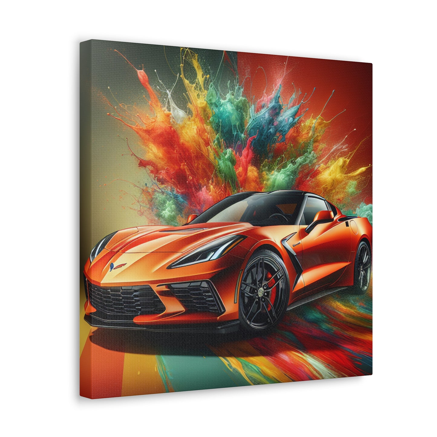 Chevrolet Corvette Wall Art, Large Canvas Print, Luxury Car Painting, Home and Office Décor, Perfect Gift for Car Lovers