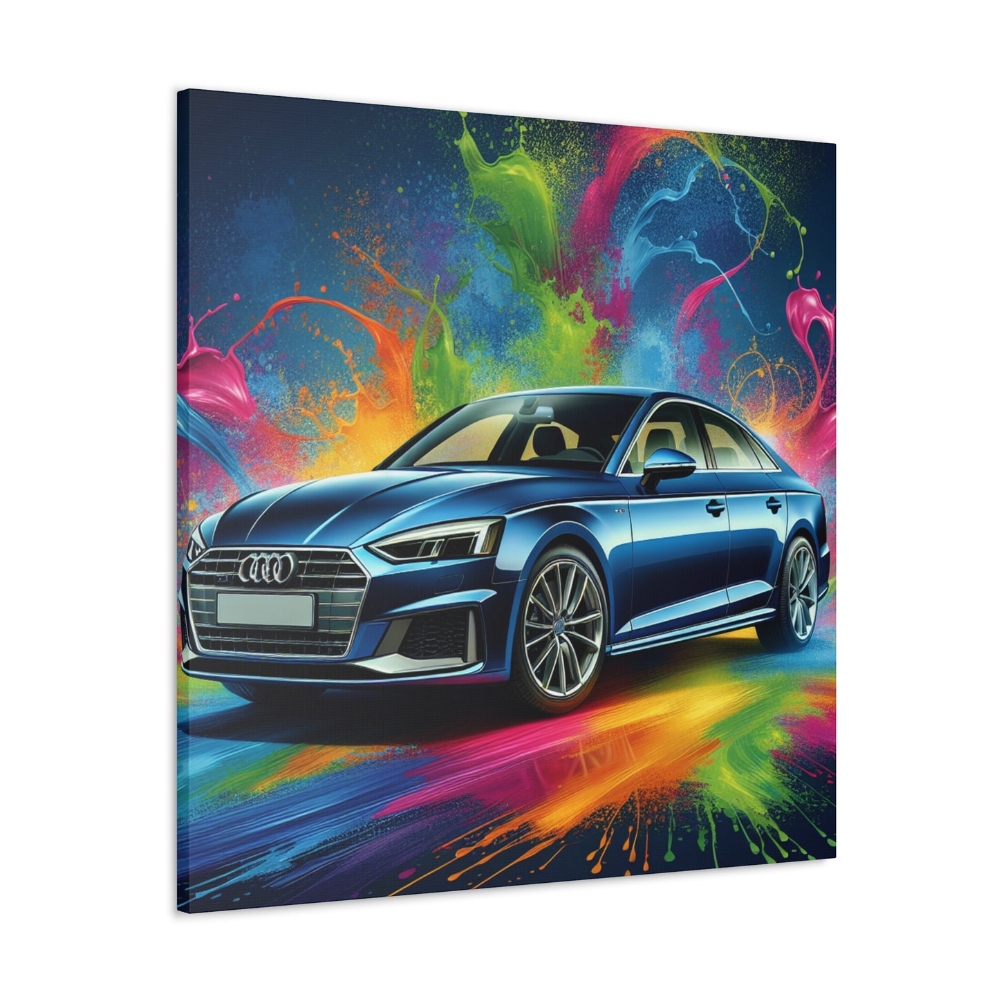 Audi A5 Canva Painting, Hand-Painted Wall Art, Luxury Car Print, Home Decor, Unique Gift for Car Enthusiast, Petrolhead, and Audi Lovers