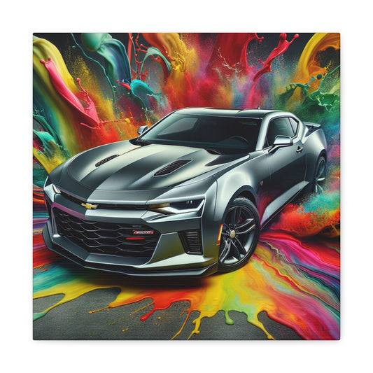 Chevrolet Camaro Wall Art Canva Painting - Home Decor, Automotive Lover Gift, Garage Artwork, Man Cave Decor, Vintage Car Print, Unique Gift