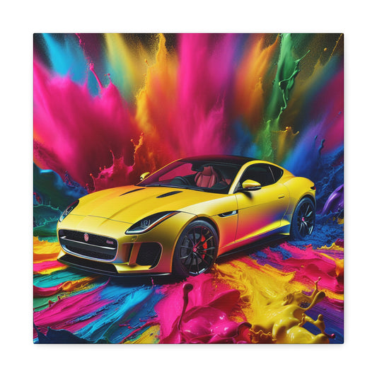 Jaguar F-Type Canva Painting, Luxury Sports Car Wall Art, Home décor, Office décor, High Quality Wall Print, Perfect Gift for car Enthusiasts