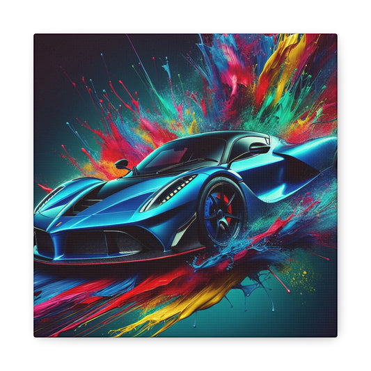 Ferrari Car Canva Painting, Luxury Car Artwork, Home Decor Wall Art, Car Lover Gift, Italian Sports Car, High Quality Print, Vibrant Colors