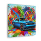 Dodge Challenger Wall Art, Car Canva Painting, Unique Home Decor, Automotive Art, Muscle Car Enthusiast Gift, Modern Bedroom Office Decor