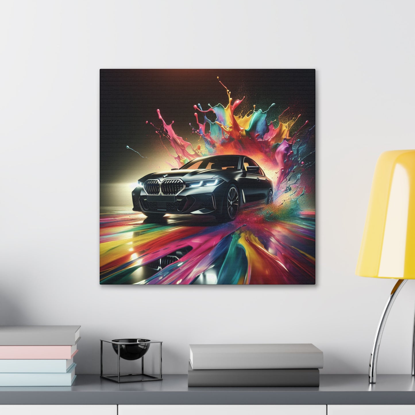 Luxury BMW Car Artwork - Modern Wall Decor Canva Painting - Perfect for Car Enthusiasts, Office, and Home Decoration