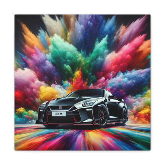 Nissan GT-R Canva Painting, High-Quality Car Art, Modern Home Decor, Automotive Print, Garage Artwork, Unique Gift for Car Lovers