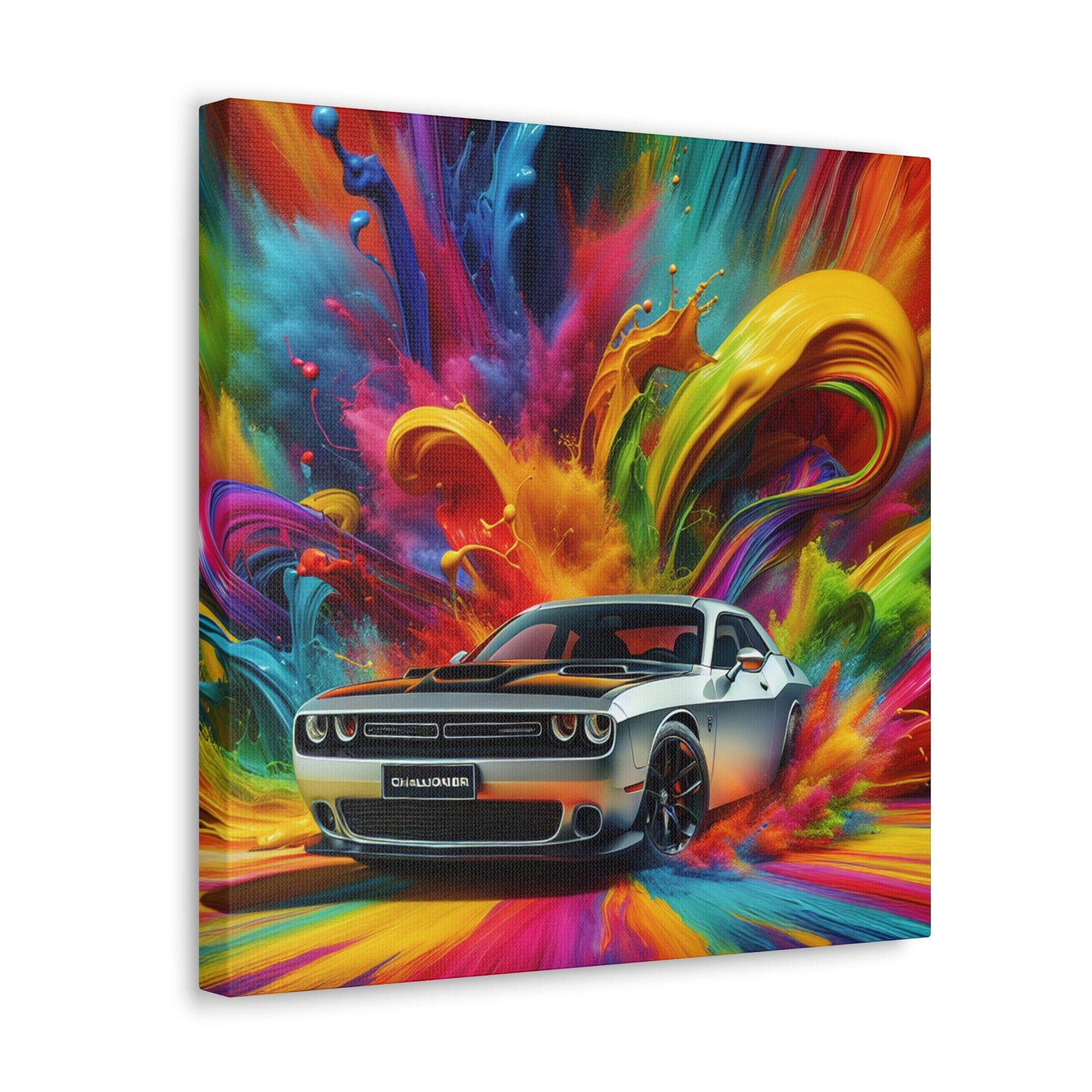 Dodge Challenger Wall Decor, Premium Quality Canvas Painting, Car Enthusiasts Gift, High Resolution Muscle Car Artwork, Home Decoration