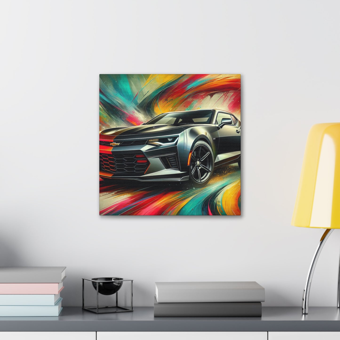 Chevrolet Camaro Canva Painting, Muscle Car Art, Perfect Gift for Car Lover, High Quality Wall Decor, Stylish Home and Office Decoration