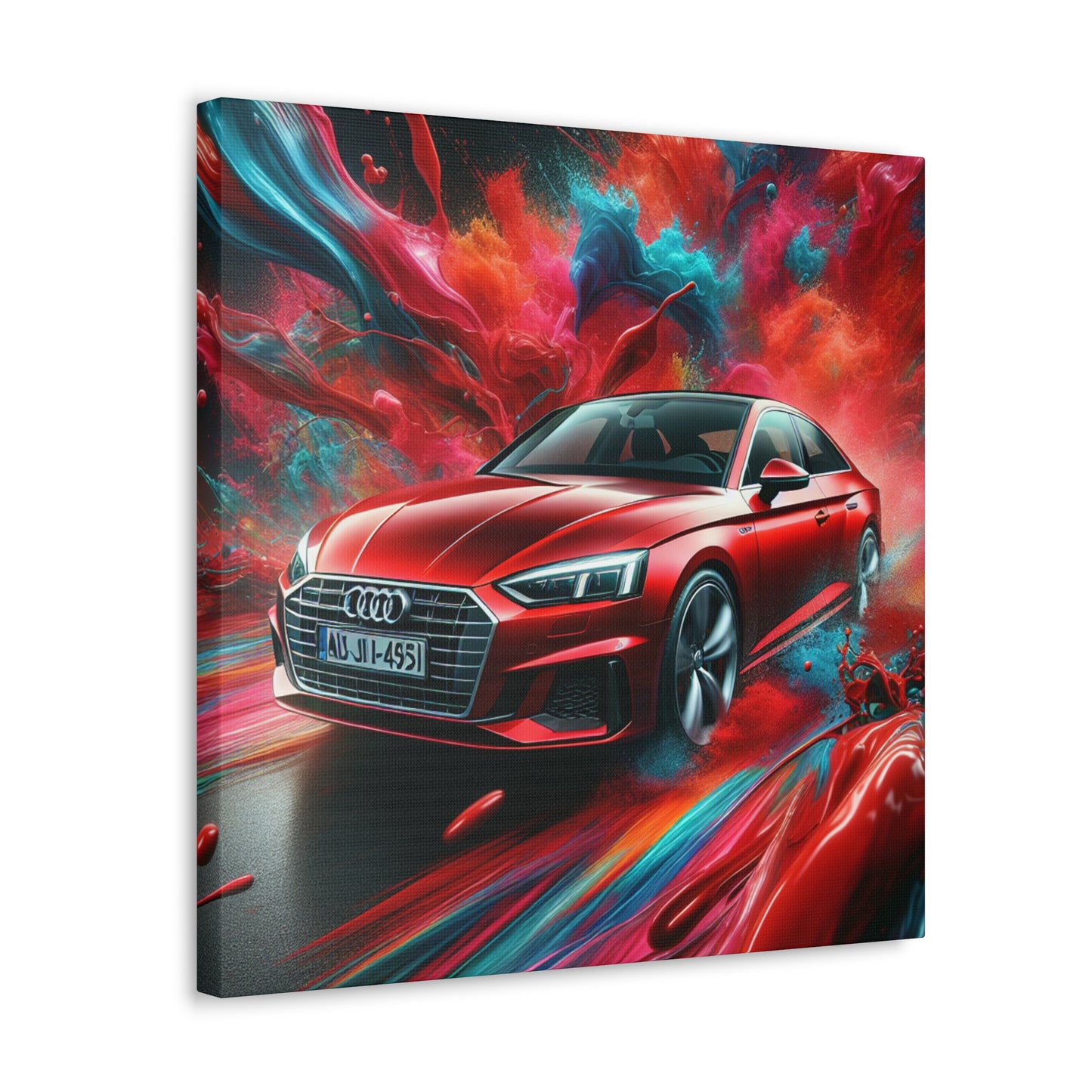 Audi A5 Car Canva Painting, Luxury Automobile Wall Art, Home Decor, Garage or Man Cave Gift Idea, For Car Enthusiast and Audi Lovers