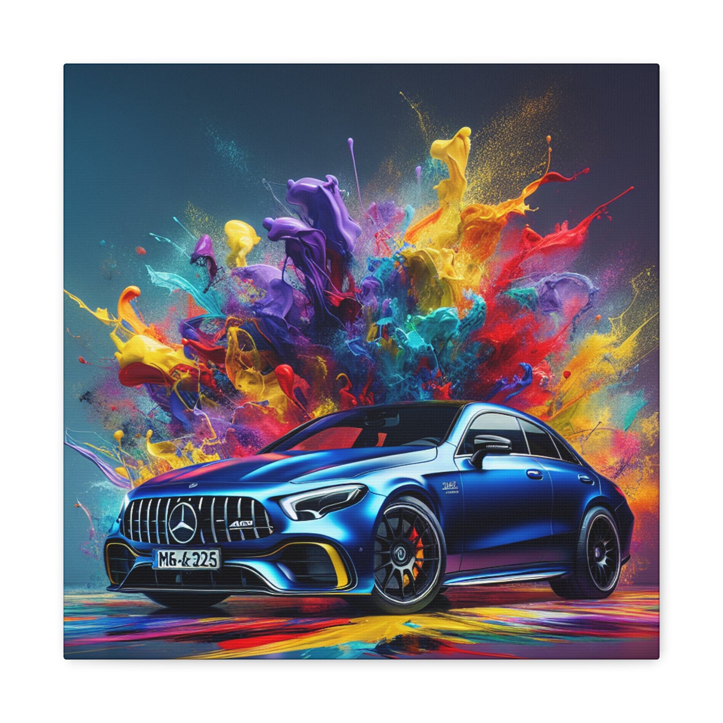 Mercedes AMG Wall Art Canva Painting - Hand Painted, Home Decor, Car Enthusiast Gift, Luxury Auto Artwork, Vehicle Masterpiece.