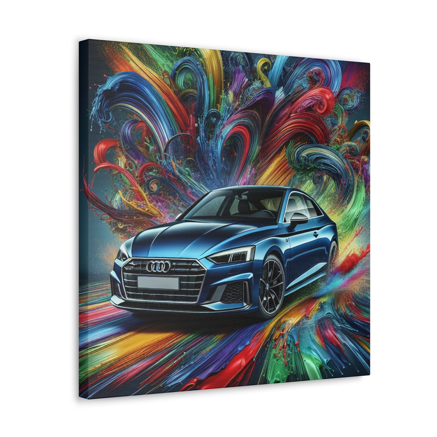 Audi A5 Canva Painting, Hand Painted Wall Art, Luxury Car Decor, Modern Home Office, Unique Gift for Car Lovers and Enthusiasts