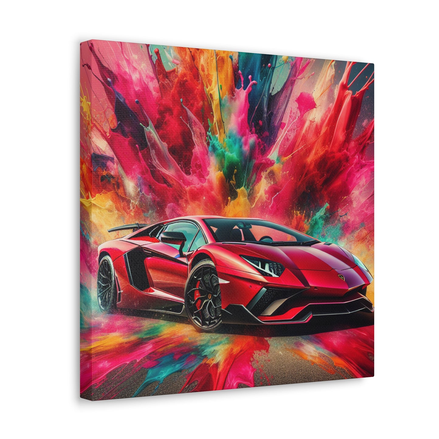 Lamborghini Aventador Wall Art, Car Enthusiast Gift, Luxury Auto Canva Painting, Home Decor, Office Artwork, Automotive Lover Present