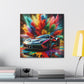 Ferrari Luxury Car Wall Art Canva Painting - Handmade Contemporary Home Decor for Men, Car Lovers and Collectors - Limited Edition Print