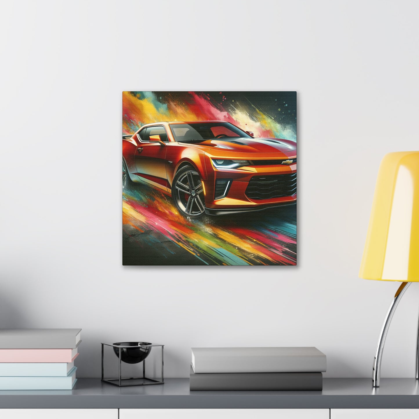 Chevrolet Camaro Wall Art - Large Canva Painting - Unique Home Decor for Car Lovers - Ideal Gift for Chevrolet Fans - Quality Print Artwork