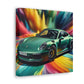 Porsche 911 Wall Decor Canva Painting, Handmade Home and Office Artwork, Automotive Wall Art, Luxury Sports Car Lover's Gift