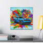 Dodge Challenger Wall Art, Car Canva Painting, Unique Home Decor, Automotive Art, Muscle Car Enthusiast Gift, Modern Bedroom Office Decor