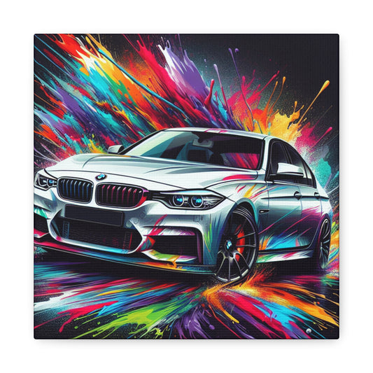 BMW Canva Painting, Car Wall Art, Original Handmade Home Decor, Vintage Automobile, Perfect Gift for Car Enthusiast and BMW Lover