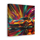 Chevrolet Corvette Artwork, Hand-painted Canva Print for Car Enthusiasts, Modern Design Home Decor, Unique Gift for Gearheads