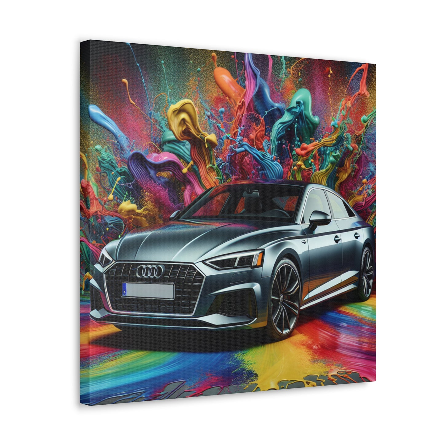 Audi A5 Luxury Car Wall Art, High-Quality Canva Painting, Office Decor, Motorsport Enthusiast Gift, Automotive Print