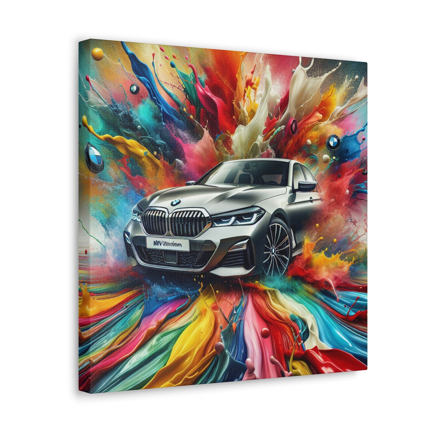 BMW Luxury Car Canvas Painting - Wall Art, Fine Print for BMW Lovers, Home Decor, Car Art, Unique Gift, Office Decoration, Collectible Art Piece