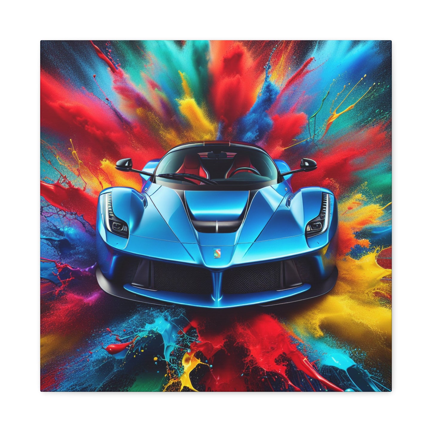 Luxury Ferrari Wall Art Canvas, Supercar Home Decor Painting, Professional Quality Print, Gift for Car Enthusiasts and Collectors