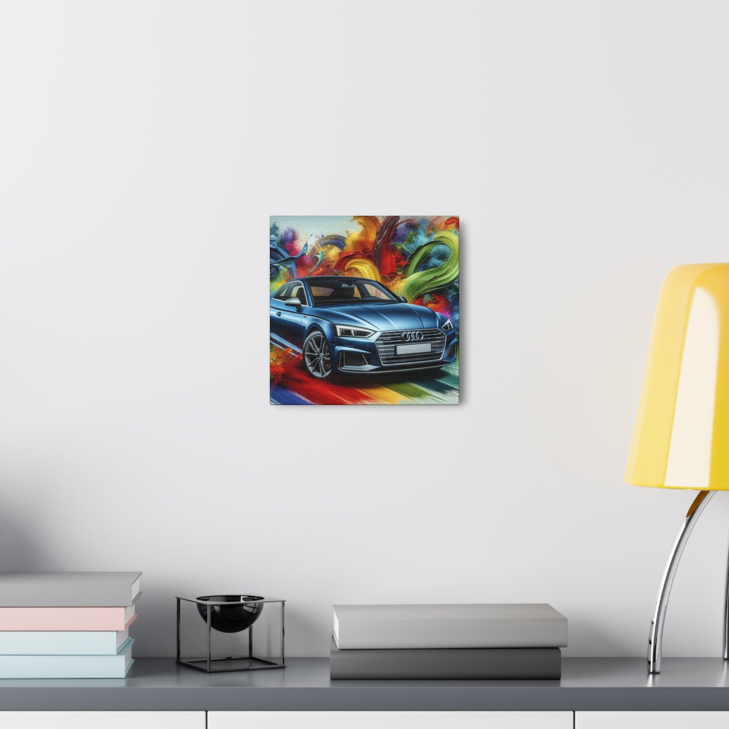 Audi A5 Wall Art, Car Enthusiast Gift, Hand-Painted Canva, Automotive Decor, Car Artwork, Man Cave Decor, Luxury Auto Prints, Sports Car Art