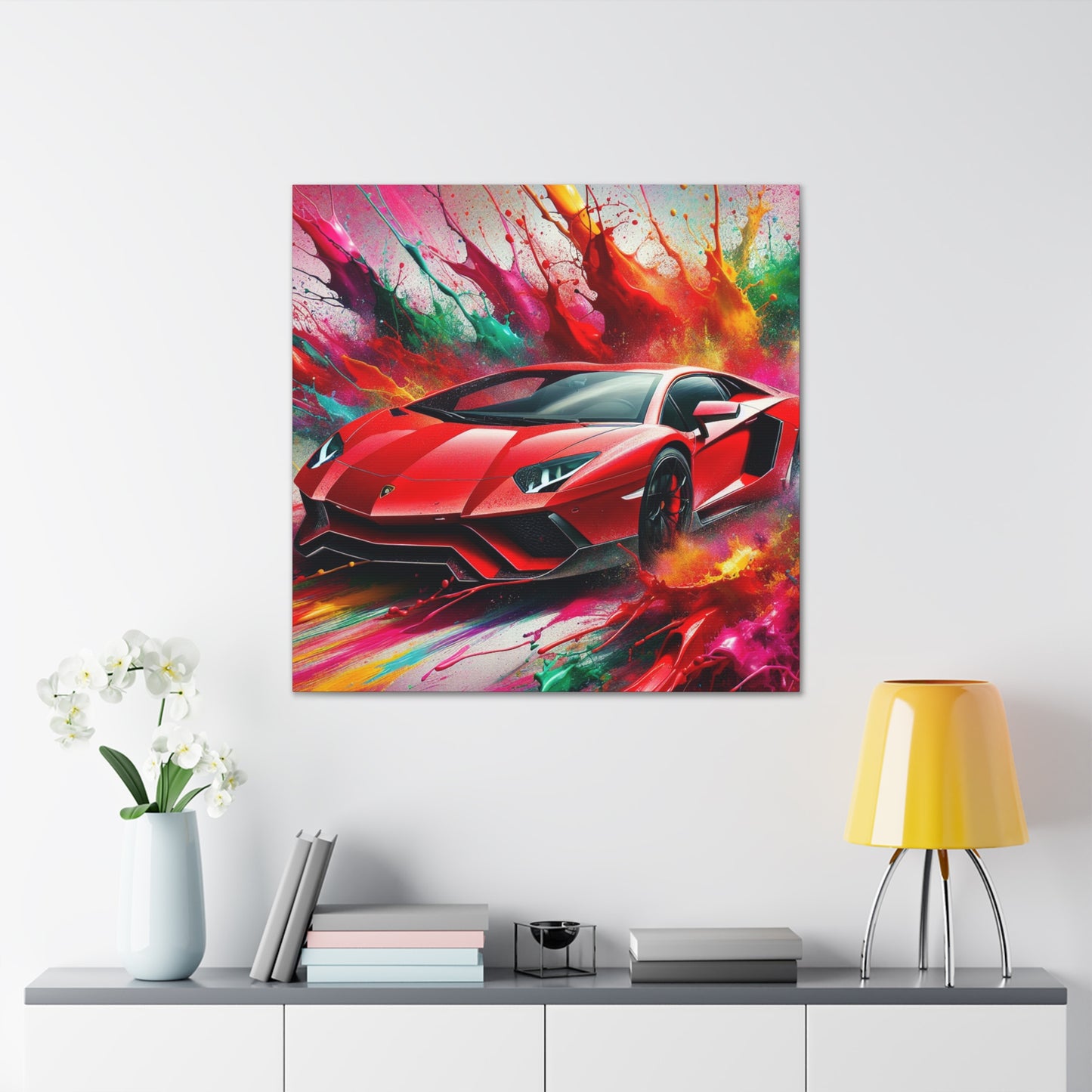 Lamborghini Aventador Wall Art, Exclusive Car Canva Painting, High Quality Home Decor, Unique and Perfect Gift for Car Lovers