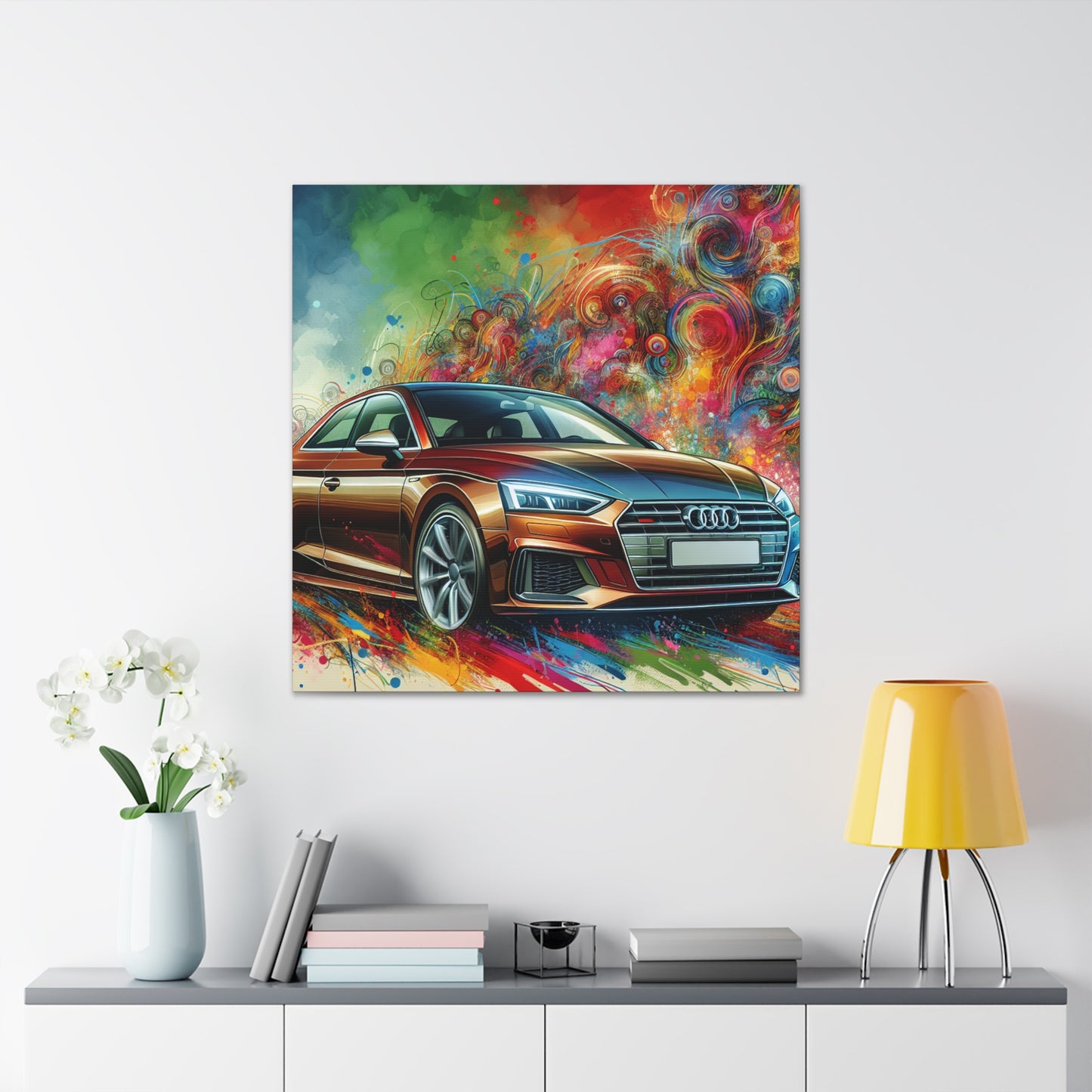 Audi A5 Canva Art Painting - Home Wall Decor, Unique Car Lover Gift, Automotive Artwork, Perfect Vehicle-Inspired Room Decoration