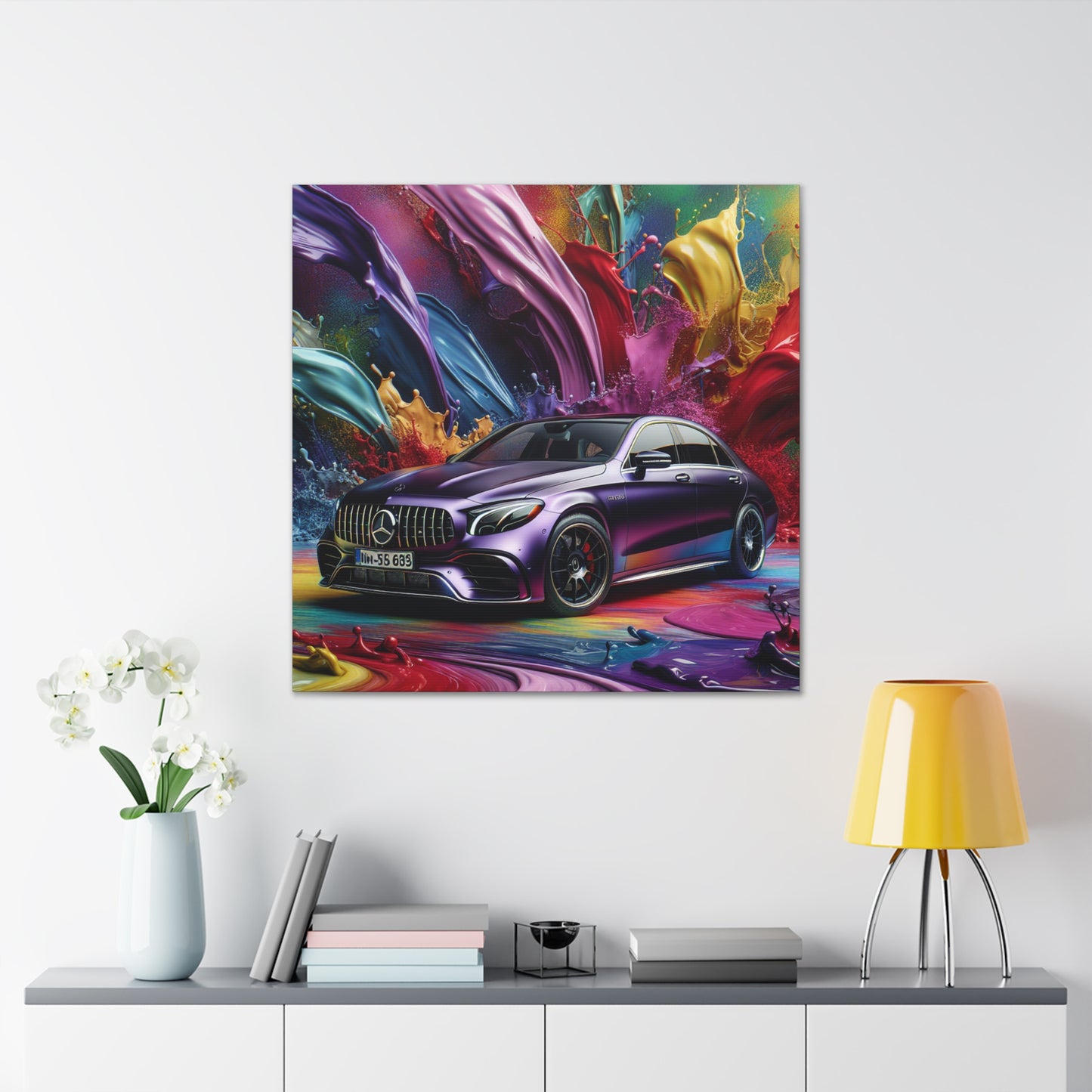 Mercedes AMG Canva Painting - High Quality Wall Art - Luxury Car Décor - Perfect Gift for Car Lovers and Enthusiasts