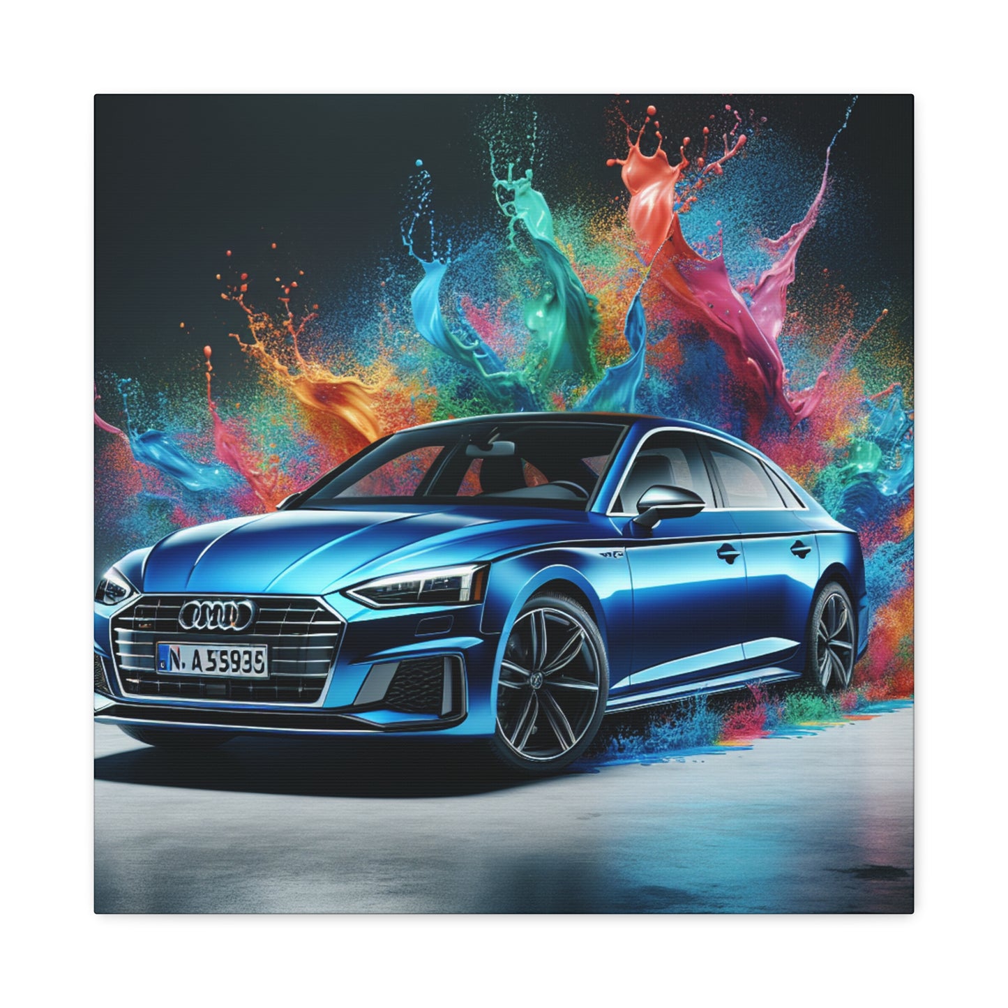 Audi A5 Canva Painting, Handmade Wall Art - Perfect for Car Enthusiasts, Home and Office Decor, Unique Gift Idea