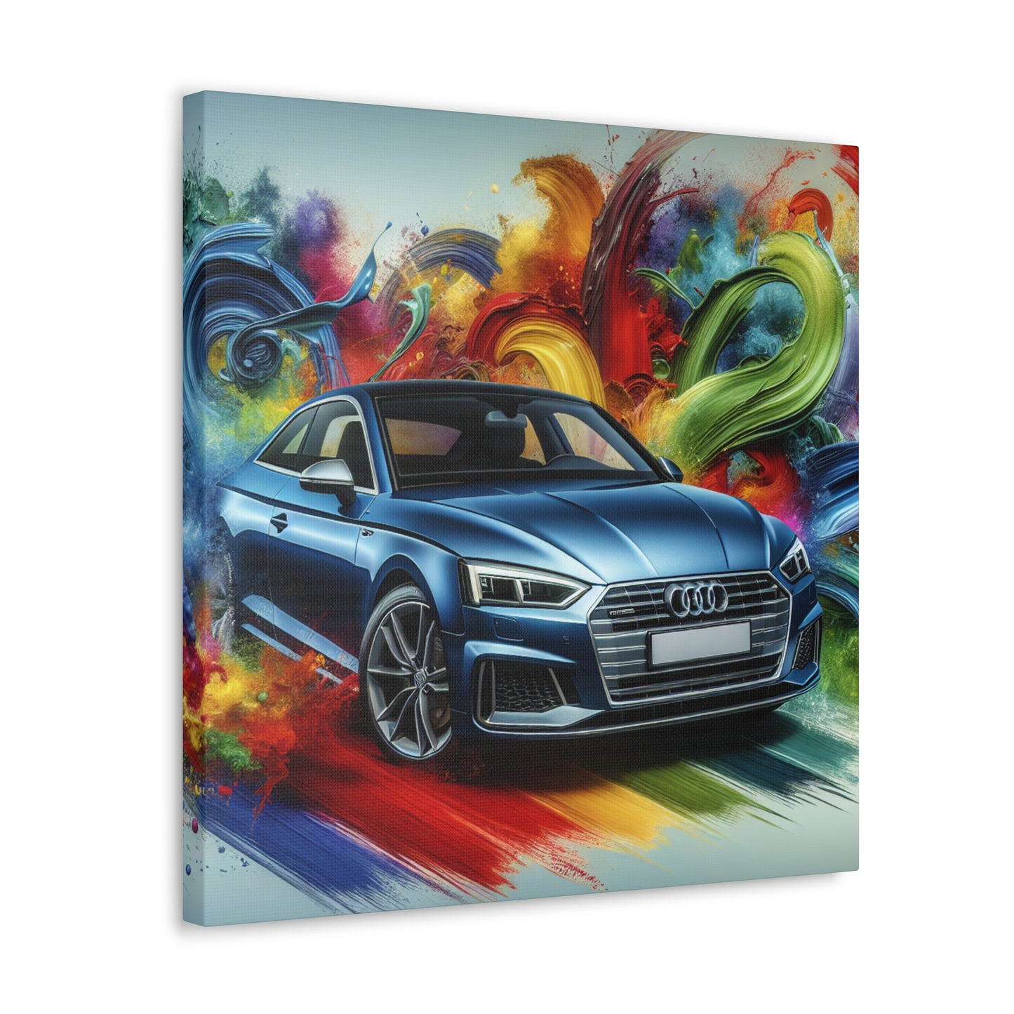 Audi A5 Wall Art, Car Enthusiast Gift, Hand-Painted Canva, Automotive Decor, Car Artwork, Man Cave Decor, Luxury Auto Prints, Sports Car Art