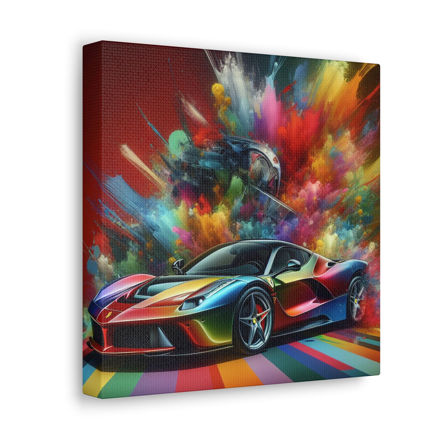 Ferrari Car Wall Art, Luxury Sports Car Canva Painting, Perfect Gift for Car Enthusiasts, Home and Office Decorative Piece, Collectible Artwork