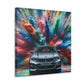 BMW Luxury Car Canva Painting, Modern Wall Art, Hand Painted Car Artwork, Perfect for Living Room and Gift for Car Enthusiasts