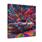 Dodge Challenger Canva Art - Sports Car Wall Decor - Modern Vehicle Canvas Painting - Perfect for Man Cave, Garage, or Home Office