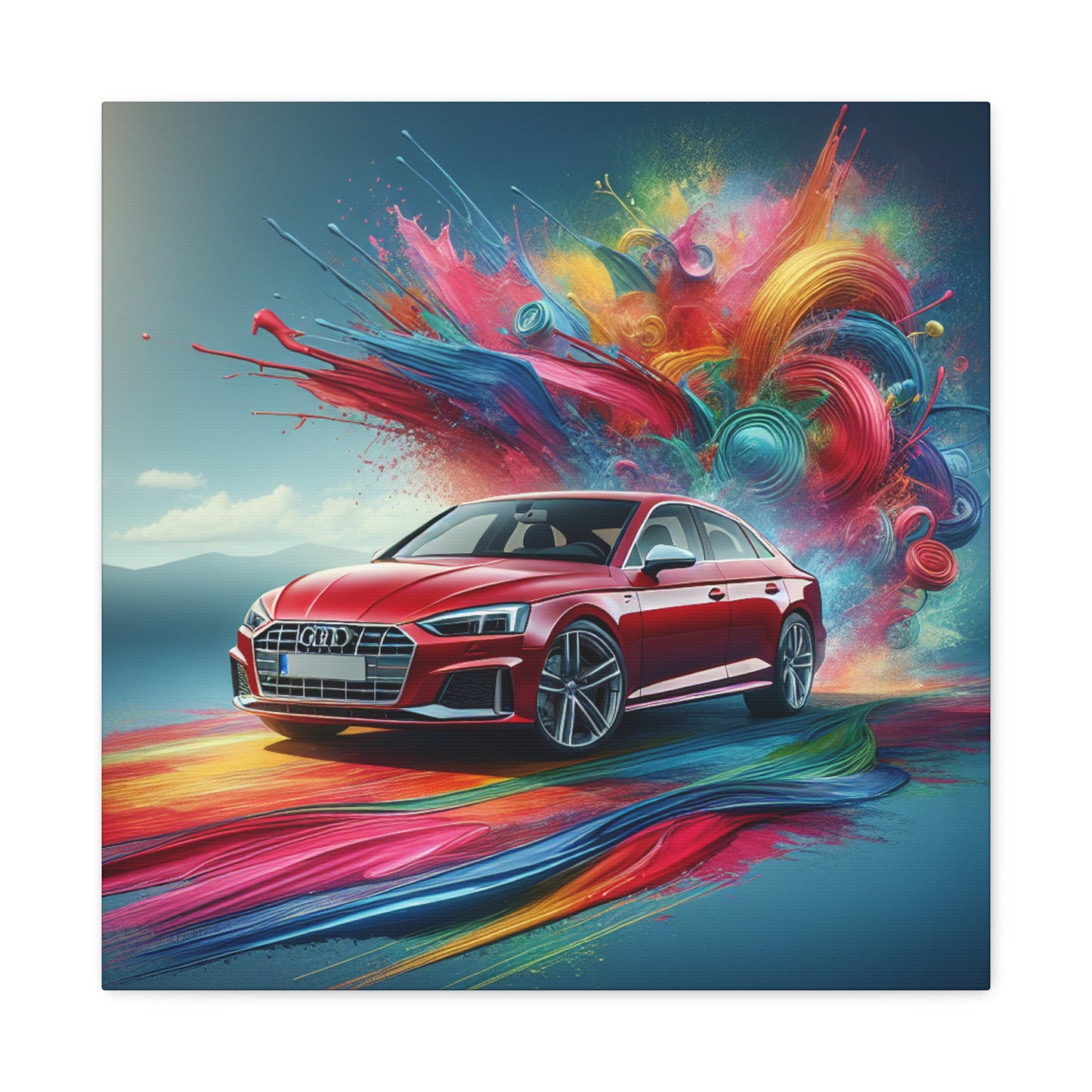 Audi A5 Wall Art, Luxury Car Canva Painting, Unique Home Decor, Perfect Gift for Car Lovers, Automobile Enthusiast Artwork