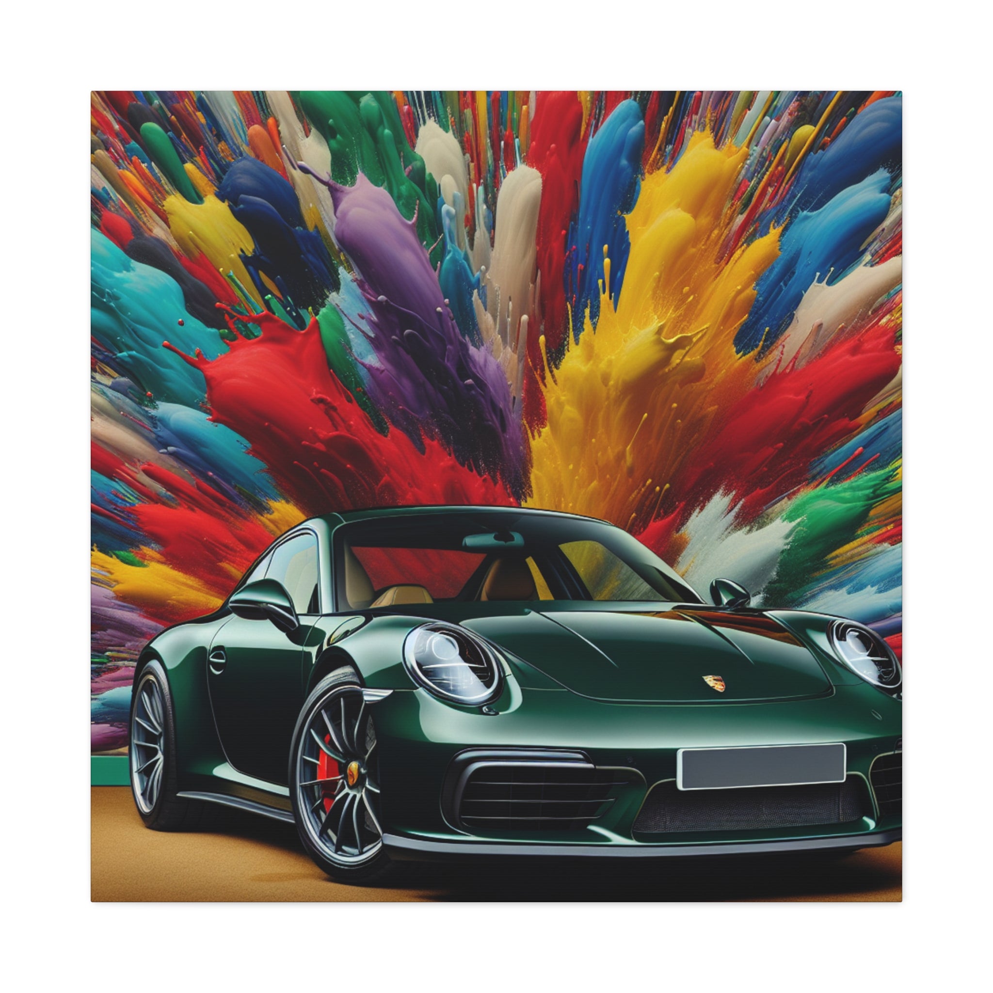 Poreche luxury car painting on on sale canvas