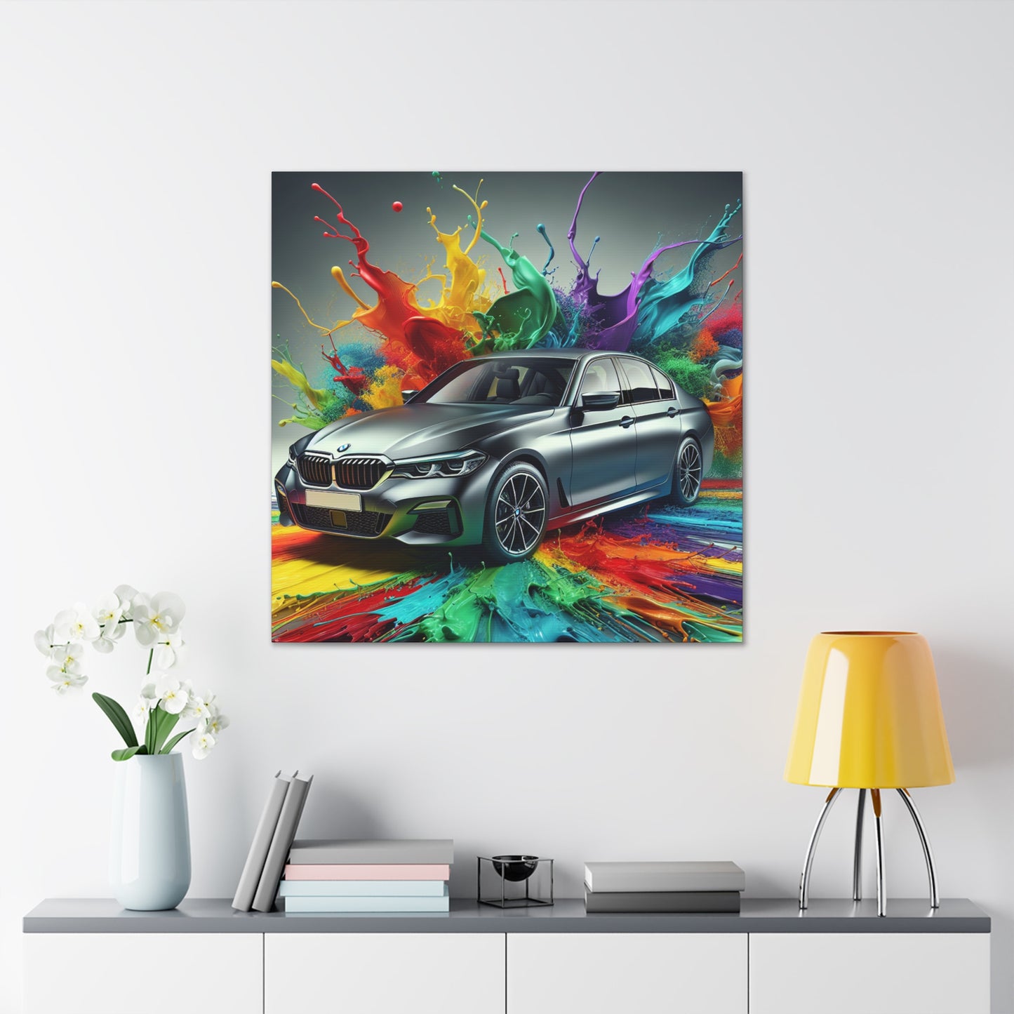 BMW Luxury Sports Car Canva Painting, Unique Wall Decor, Car Enthusiast Gift, High-Quality Print, Home and Office Art, Automobile Lover Present