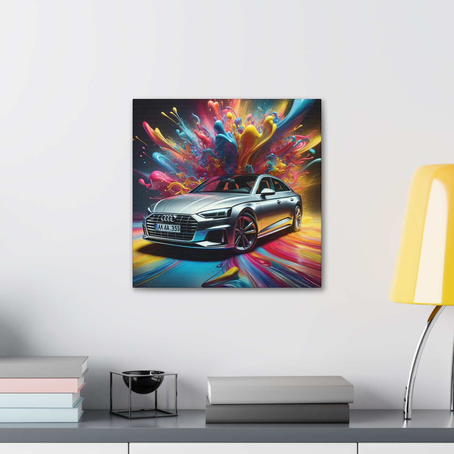 Audi A5 Canva Painting - High-Quality Wall Art for Car Enthusiasts, Perfect Mens Gift, Unique Home Decor