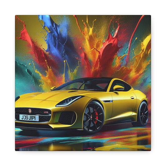 Jaguar F-Type Car Canva Painting, Wall Art Decor, Perfect Gift for Automotive Enthusiasts, High Quality Car Lovers Modern Artwork