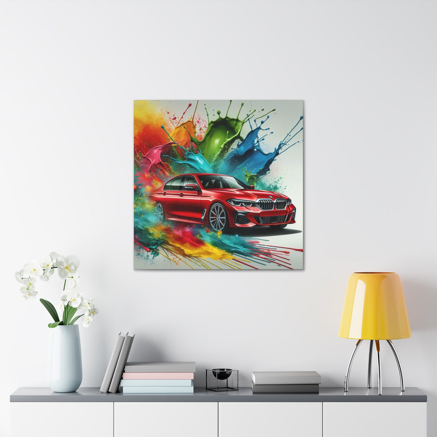 BMW Luxury Car Canva Painting - Wall Art for Car Lovers - Modern Home Office Decor - Auto Enthusiasts Gift Idea - Unique Man Cave Item