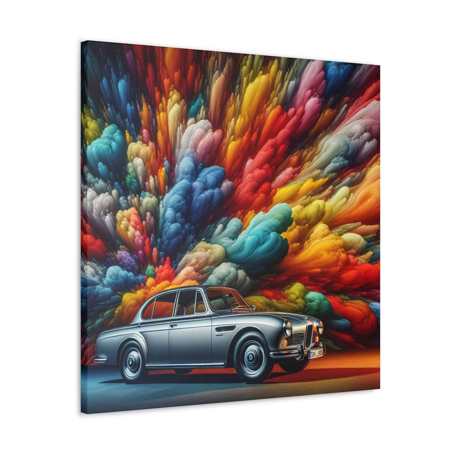 BMW Car Canva Painting, Wall Art Decor, Handmade Car Enthusiast Gift, Automobile Artwork, Luxury Car Design, Home and Office Decorative Print