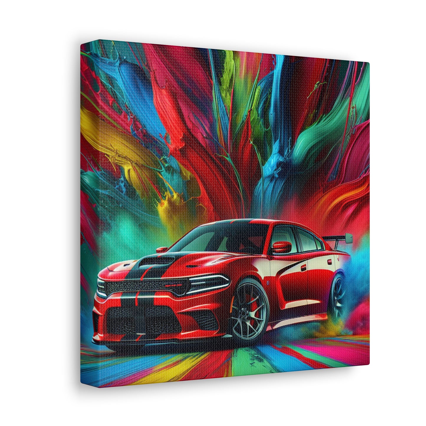 Dodge Charger Canva Painting - Large Wall Art, Home and Office Decor, Unique Car Artwork, Gift for Auto Enthusiasts, Car Lovers Present