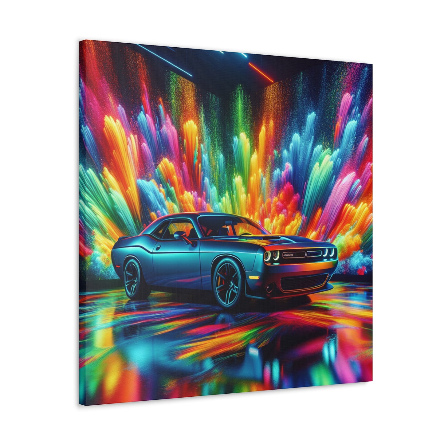 Dodge Challenger Wall Art - Premium Quality Car Canva Painting, Perfect for Home or Office Decor, Unique and Rare Auto Artistry