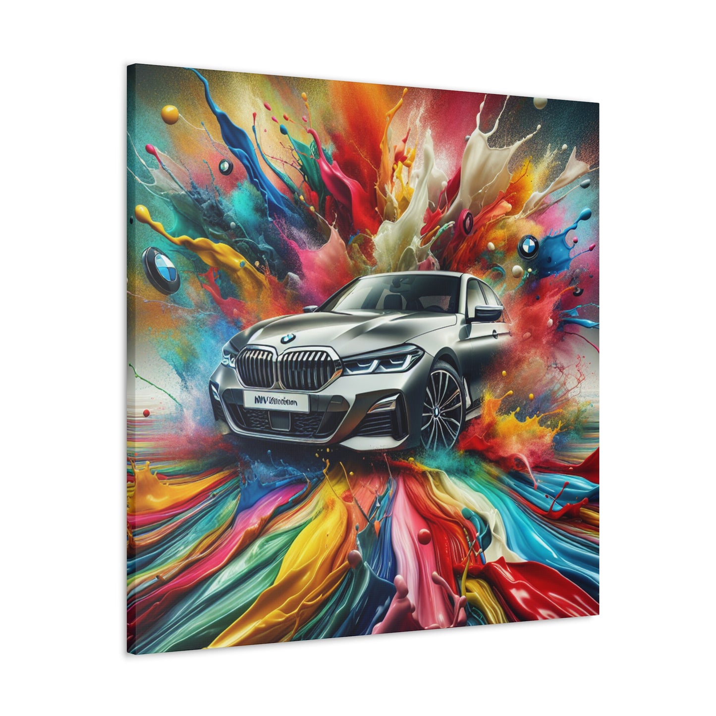 BMW Luxury Car Canvas Painting - Wall Art, Fine Print for BMW Lovers, Home Decor, Car Art, Unique Gift, Office Decoration, Collectible Art Piece