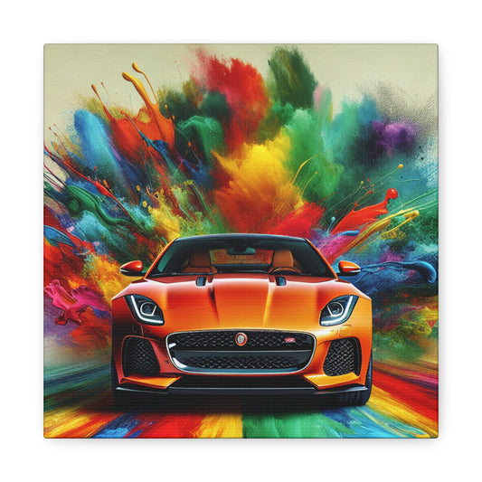 Jaguar F-Type Canva Painting | High Quality Wall Art | Modern Home Decor | Car Fan Gift | Canvas Print | Luxury Vehicle Artwork